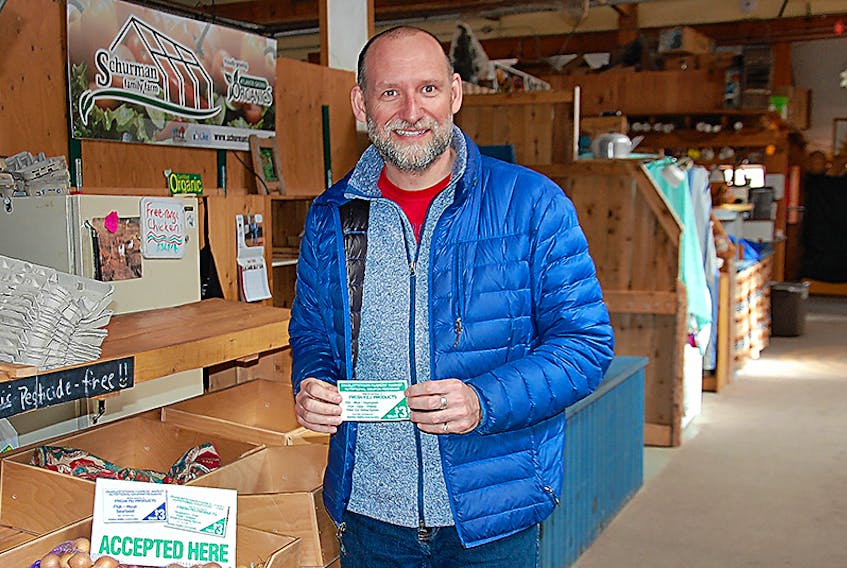 Bernie Plourde, general manager of the Charlottetown Farmers’ Market, will launch the fourth year of the nutrition coupon program this summer, as a way to help low-income Islanders have access to healthy, local produce.  ©THE GUARDIAN