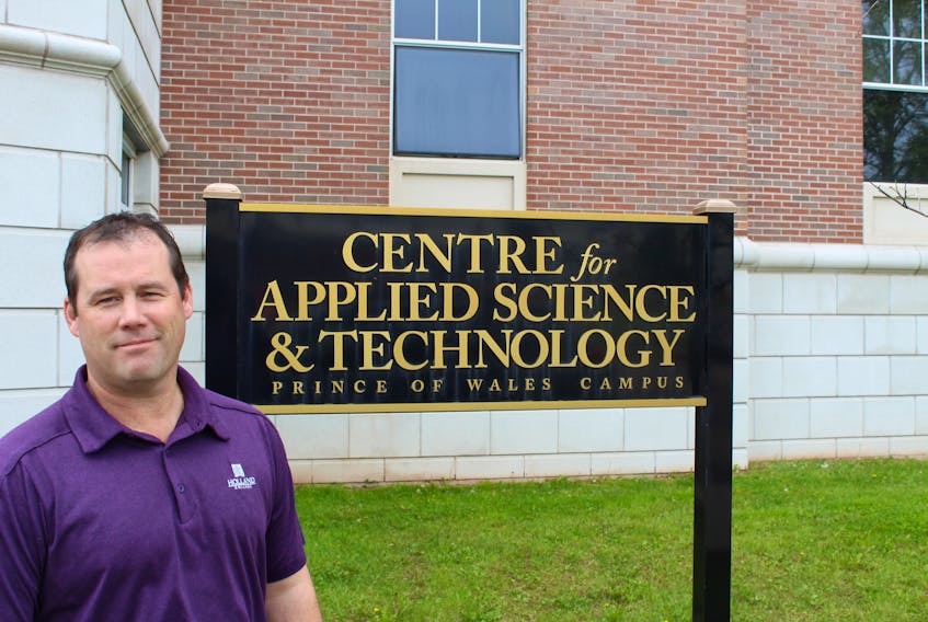 Paul Murnaghan, program manager for applied sciences and engineering technology, is shown outside the Centre for Applied Science and Technology in Charottetown on June 12.