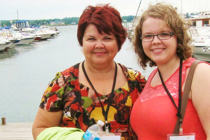 Catherine Germain Perron, right, and her mother Claudine Germain are hoping to find the identity of a P.E.I. woman who helped them after a car collision while the two were vacationing in the province in 2016.