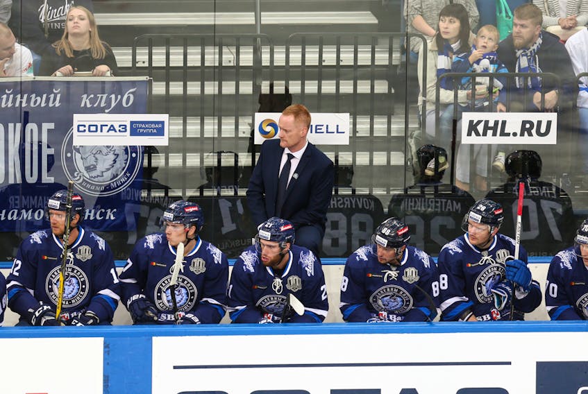 Gordie Dwyer is in his first season coaching with Dinamo Minsk in the KHL.