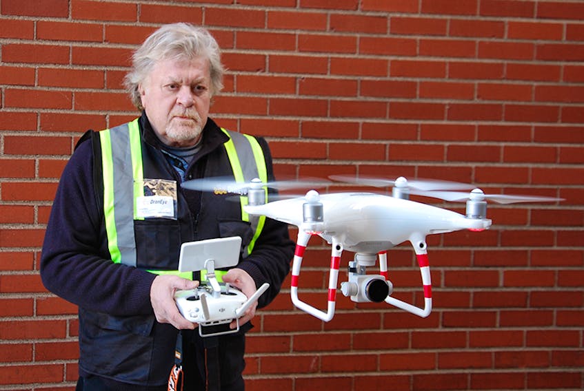 Greg Davis, founder and president of DronEye, is opening up the Canadian Institute for Drone Technology in Charlottetown. Next year there are plans for a flight training school for drone pilots. ©THE GUARDIAN