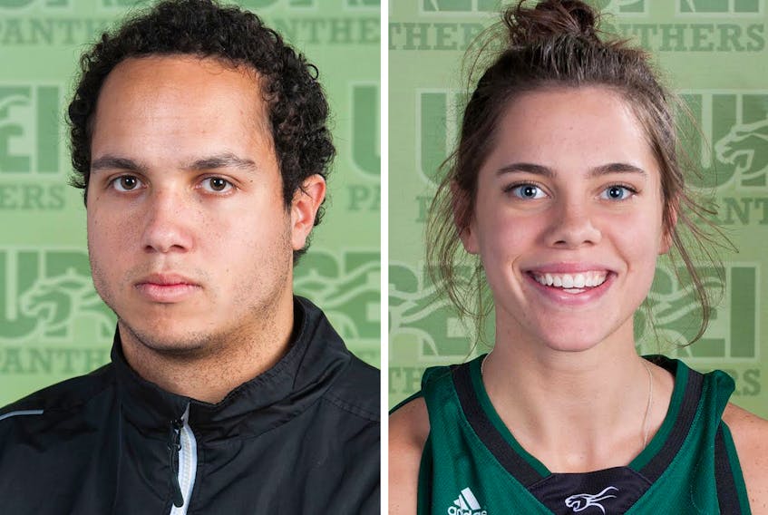 Marcus Power, left, and Kiera Rigby are veterans with UPEI's men's hockey and women's basketball teams, respectively.
