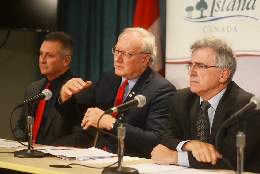 Premier Wade MacLauchlan outlines the Island's response to the federal carbon tax plan during a media briefing on Tuesday afternoon (Photo: Mitch MacDonald)