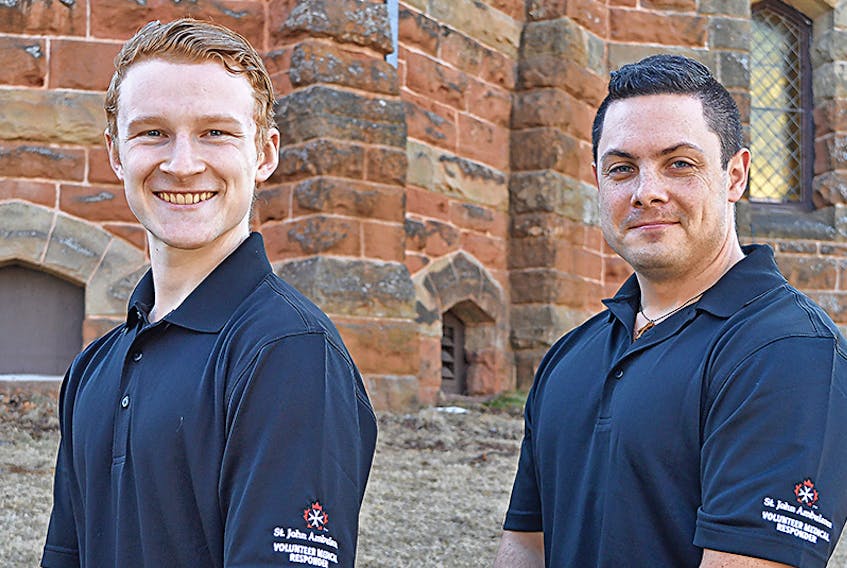 Chris Lomond, left, and Johnathan Bell are leading the new St. John Ambulance volunteer medical responders division in Charlottetown.  ©THE GUARDIAN