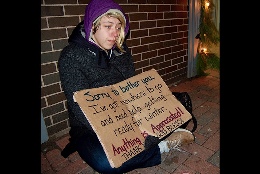Hailey Eldershaw, 24, has been without steady housing for several months in Charlottetown.  ©THE GUARDIAN – Jason Daley