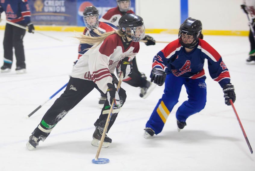 The Holland College Hurricanes hosted Acadia in ringette action last weekend. – Mike Bernard Photography