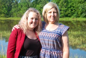 Annie MacDonald, left, of Rustico and Kim Moncion of Charlottetown are grateful for a new lease on life after receiving kidney transplants last year with the organs coming from the same young body.