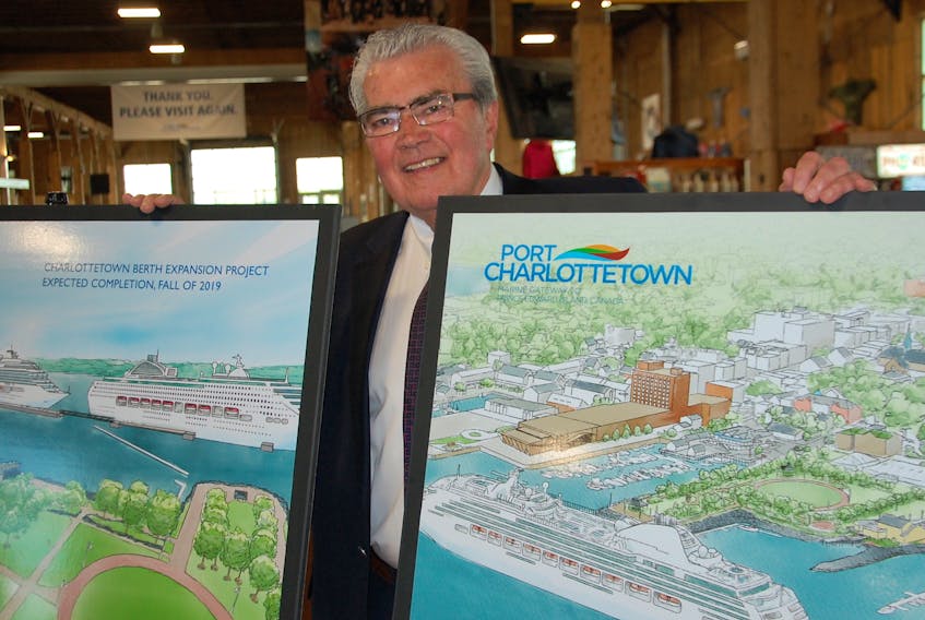 Stan MacPherson, chairman of the board of directors of the Charlottetown Harbour Authority, says a $14-million expansion of the Charlottetown Marine Terminal will help grow the cruise ship industry on P.E.I. while providing improved handling capabilities for the importation of fuel, gravel and fertilizer through Port Charlottetown.