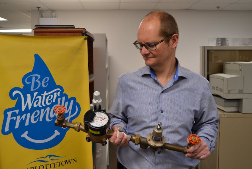 Richard MacEwen, manager of Charlottetown’s Water and Sewer Utility, says the city is behind schedule on its water metering program. Of the 10,000 customers in the city, there are still 750 who haven’t been hooked up yet.