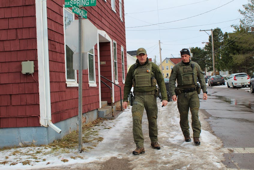 Charlottetown police investigate a homicide on Spring Street Feb. 5.