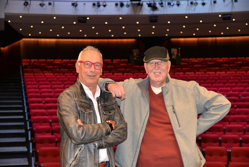 Gary Craswell, left, and Roddy Diamond, started working at the Confederation Centre of the Arts as teenagers in 1964 when the centre opened.