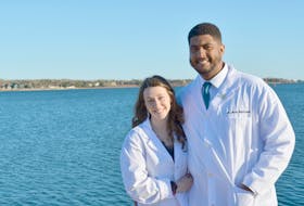 Barbados native Brett Nightingale, a recent graduate from the Atlantic Veterinary College in Charlottetown, is fighting to be allowed to work in Canada as a vet. He is pictured with his girlfriend, Paige Gamester, a P.E.I. native who also graduated from AVC in 2018.