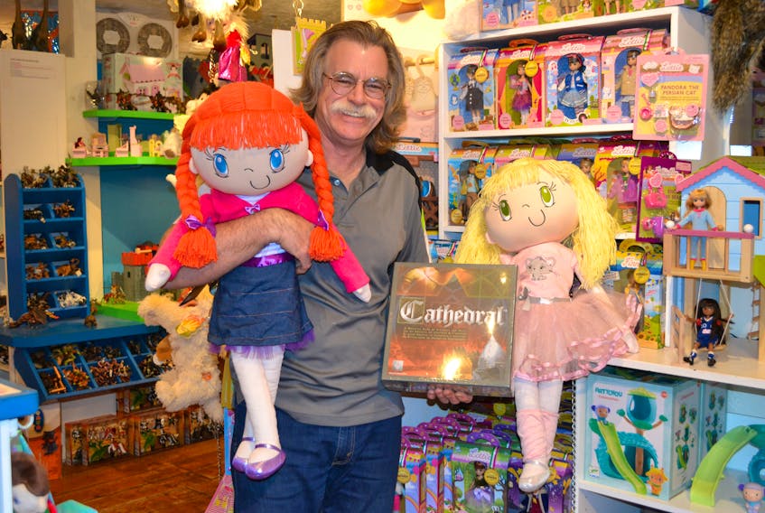 Dan Viau, owner of The Toy Factory in New Glasgow, is donating a variety of toys, including one-of-a-kind Huggles dolls, to “You are not alone this Christmas”, a fundraiser for children who have lost a parent to depression or addiction this year.