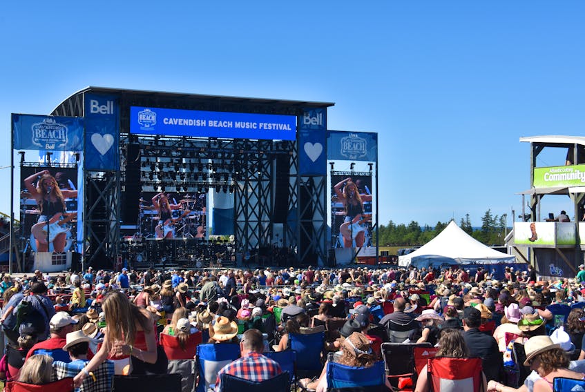 The audience at the Cavendish Beach Music Festival enjoys a performance by Calgary country music artist Lindsay Ell on Saturday.