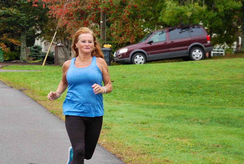 Dianne Watts Pye is excited with the prospect of completing her 100th marathon when she laces up Sunday for the 14th Annual Prince Edward Island Marathon. JIM DAY/THE GUARDIAN