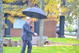 Capital Markets Technologies Inc. (CMT) president Paul Maines leaves the P.E.I. Supreme Court on Tuesday afternoon. CMT is suing the provincial government and 14 other defendants for $50 million in relation to the province’s e-gaming saga.