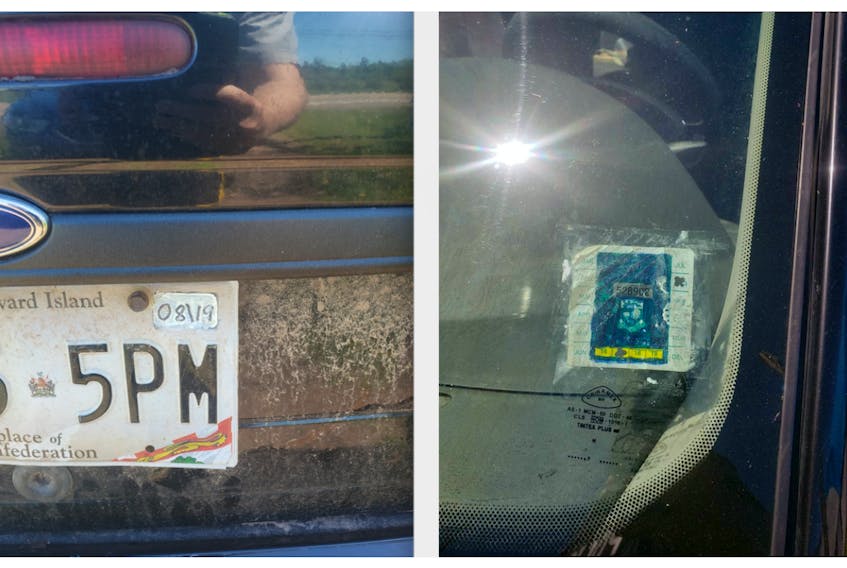 A driver in the Three Rivers area faces several fines under the Highway Traffic Act for having fake registration stickers on their vehicle.