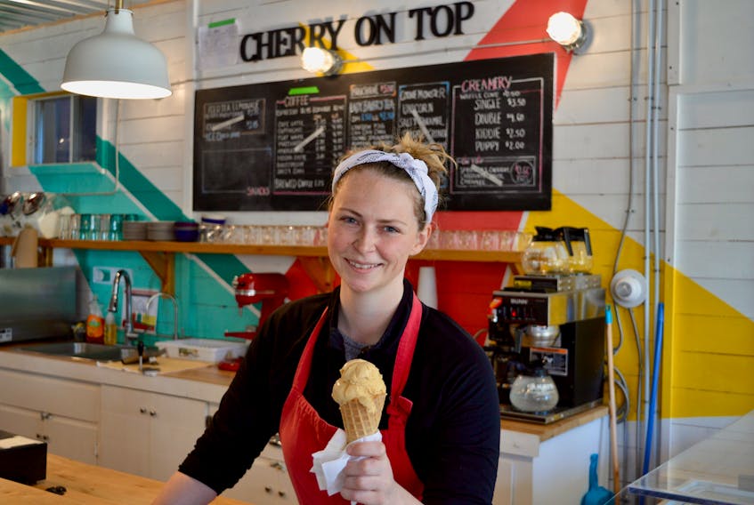 Rebecca Kozak said the idea to open up her own business in Souris just kind of popped into her head one day. The Cherry on the Top Creamery makes everything from scratch, from the ice cream to the sprinkles. It’s located on Main Street in the Artisans on Main building.
