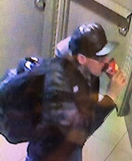 A photo the Codiac Regional RCMP provided shows a man they are looking to identify in connection with the theft of a vehicle on March 11, 2018.