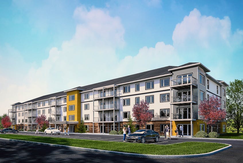 Pan American Properties proposes to build a 56-unit, four-storey affordable housing apartment building on Dale Drive in Stratford, pictured here in a conceptual drawing. Town council decided to send the matter to a public meeting which will be held Wednesday, Jan. 2, at 7 p.m. at Stratford Town Hall.