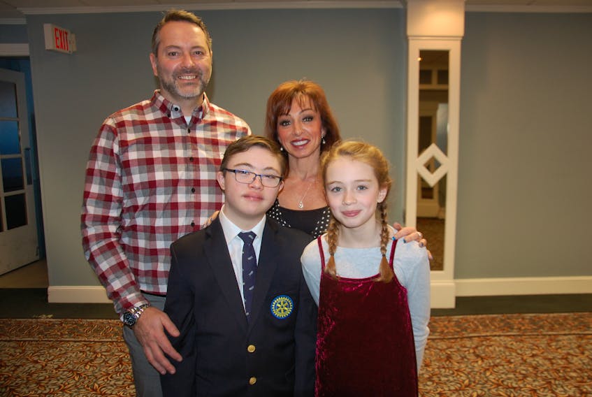 Ty MacLeod of Summerside is surrounded by parents Brian and Shelley, and sister Tori. Ty, who turns 13 on Friday, is the 2019 Easter Seals Ambassador for P.E.I.