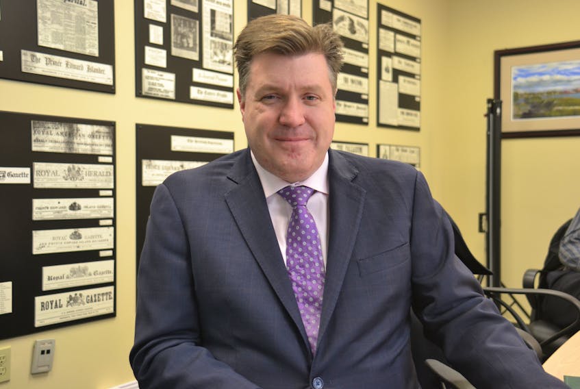 Pat Kelly, Calgary Rocky Ridge Conservative MP and shadow minister for national revenue, speaks to The Guardian in Charlottetown on March 20 about concerns he’s heard from Islanders about the federal government.