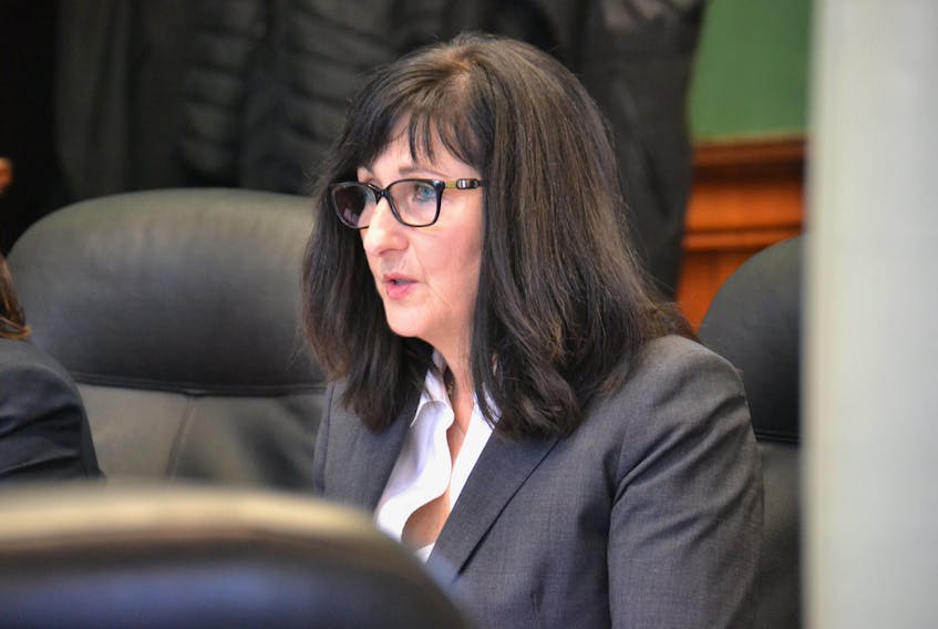 P.E.I. auditor general Jane MacAdam makes a presentation before the standing committee on public accounts about her findings about drug controls in long-term care facilities. MacAdam found controls for narcotics were not adequately controlled.
