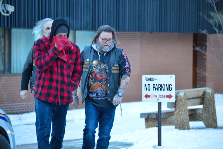 Several alleged members and supporters of the Hells Angels prospect club in Charlottetown arrived individually and in small groups to provincial court Monday, where alleged gang members were attending a hearing into participating in organized crime activities. The matter was adjourned until February.