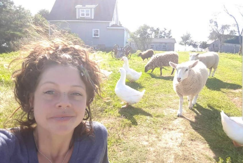 Karine Arsenault on her farm Serendipity Patch Homestead in Westmoreland.