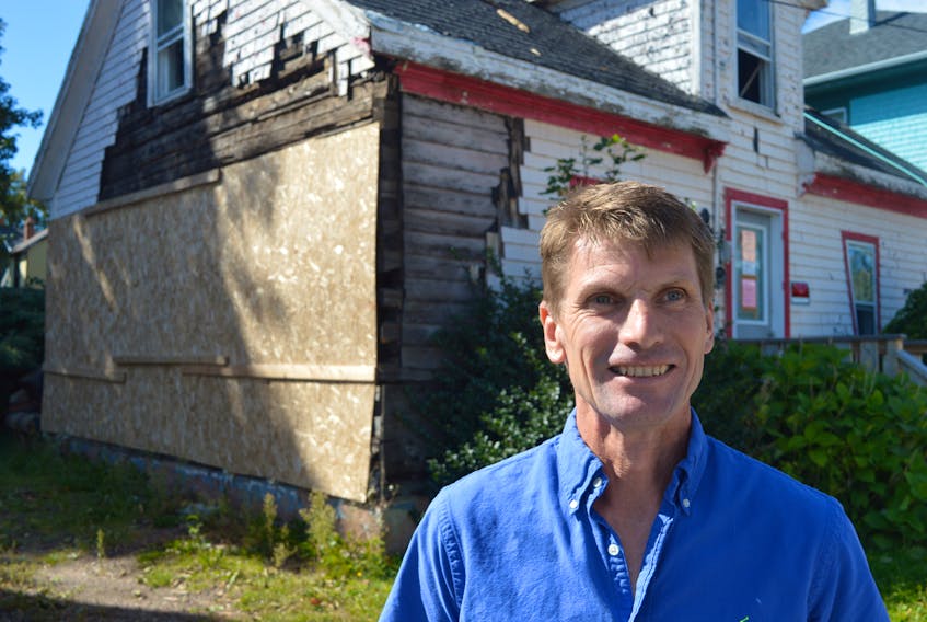 Paul Coles of Charlottetown is in the process of purchasing the old log home at 15 Hillsborough St. His plan is to fix it up and live in it.
