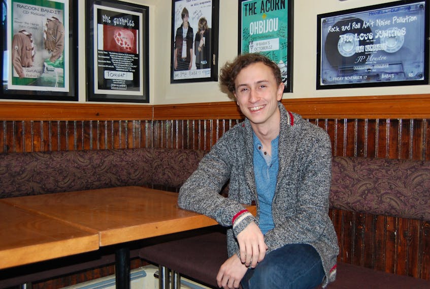 Dylan Menzie speaks to The Guardian at Baba’s Lounge on Jan. 25 about Wednesday’s performance on CTV’s The Launch.