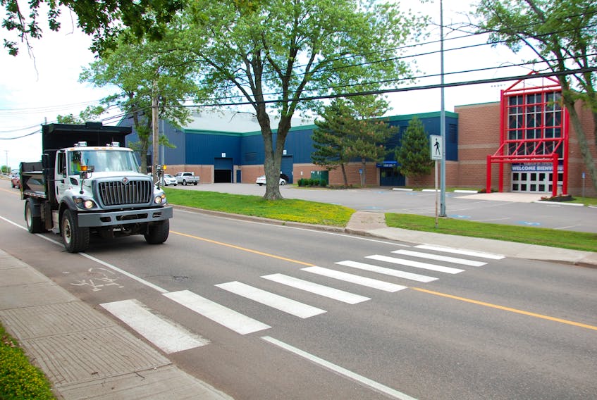 Charlottetown’s public works committee has green lit the construction of a sidewalk in front of Eastlink Centre that will stretch along Kensington Road, from the crosswalk at the entrance to the arena to the crosswalk that intersects with the entrance to the Red Shores parking lot. Jim Day/The Guardian