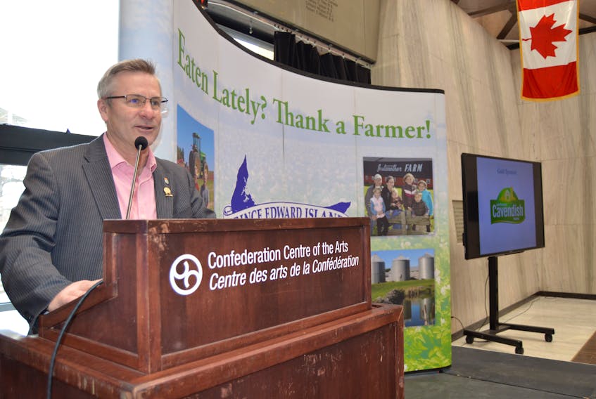 Agriculture Minister Robert Henderson delivered the department’s annual state-of-farming address at the P.E.I. Federation of Agriculture’s annual general meeting on Friday in Charlottetown. Henderson said total farm cash receipts in 2016 was $487 million with potatoes accounting for over half.