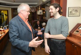 NDP Leader Joe Byrne was out talking to voters on Tuesday evening after he received notice that the election writ was going to be dropped by Premier Wade MacLauchlan. Byrne also had a chance to drop into Timothy’s for a chat with employee Connor Bowlan.