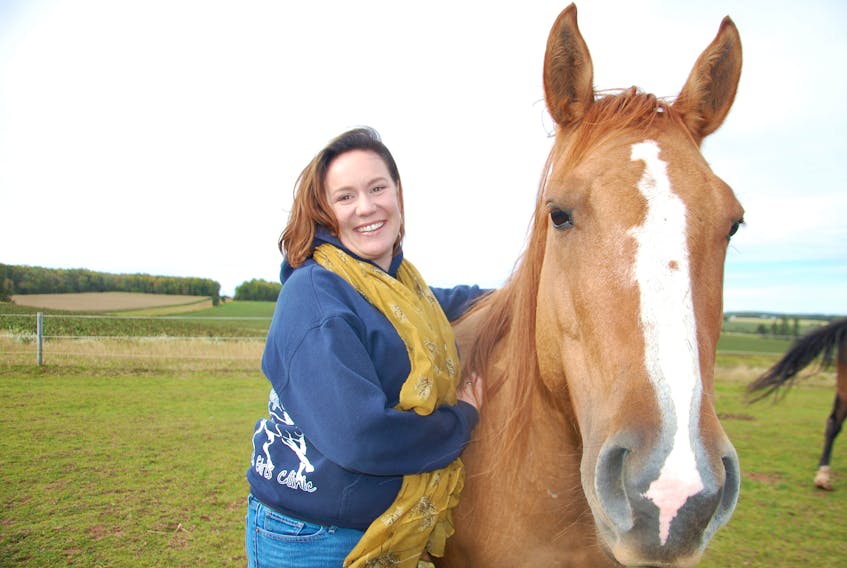 Ellen Jones hopes to relocate her 10-year-old quarter horse named Ruby along with five other specially-trained horses to a property in Meadow Bank to get her therapeutic horse farm up and running again.