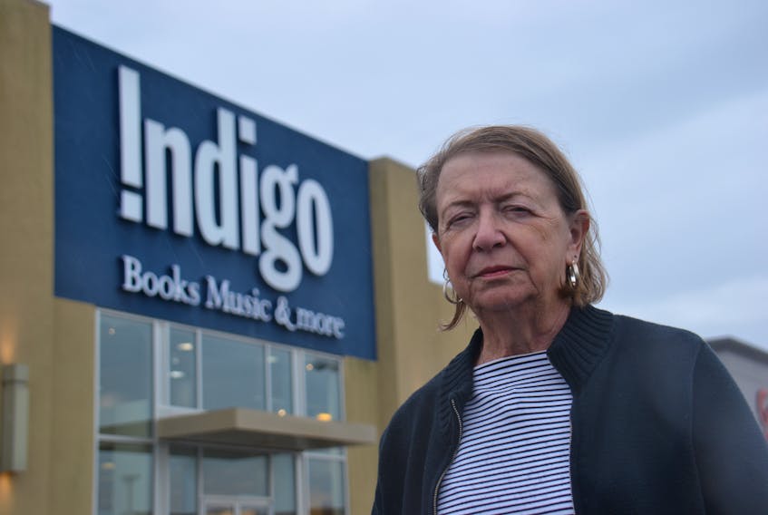 Judith Meara stands in front of the Indigo book store, located on University Avenue in Charlottetown. She says she was bitten by a small dog while shopping inside the store in May and has had to have four rabies shots in case the animal’s vaccinations weren’t up to date.
