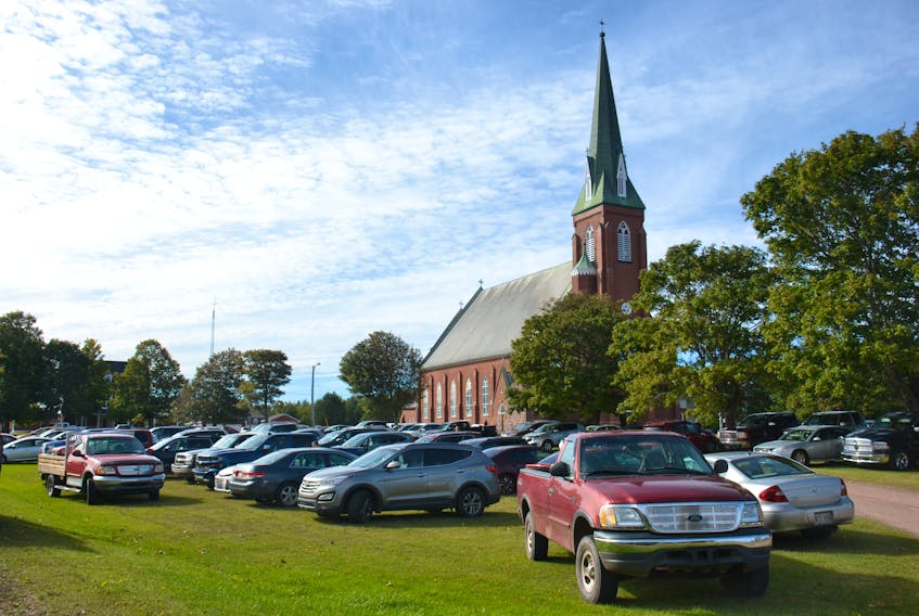 Close to 600 people attended the funeral of fisherman Glen DesRoches at the St. Simon and St. Jude church in Tignish on Thursday. DesRoches, along with Moe Getson, perished when his fishing boat capsized off North Cape on Sept. 18.