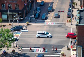 The public works department in Charlottetown is looking at the possibility of introducing pedestrian scrambling at the intersection of Queen and Grafton streets. Such a concept would involve traffic stopped in all four directions for about 20 to 30 seconds while pedestrians would be allowed to proceed across each of the intersections at the same time.