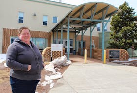 Shelley McCormick of O’Leary stands in front of Western Hospital in Alberton. McCormick would like to see an increase in doctors, emergency room hours and mental health services in rural P.E.I. and a decrease in hospital wait times.