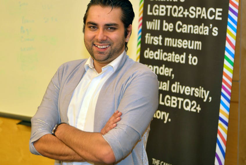 Bijan Adatia, interim chair of Pride P.E.I., led a town hall session during Saturday’s Youth Forum at Holland College to hear how the organization can better support young members of P.E.I.’s LGBTQ community. The Youth Forum was hosted by the Canadian Centre for Gender and Sexual Diversity.