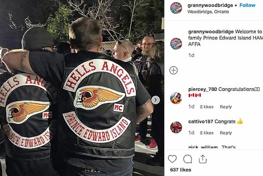 This screengrab of the Woodbridge Hells Angels’ Instagram post welcomes P.E.I. to full-patch status. Instagram image