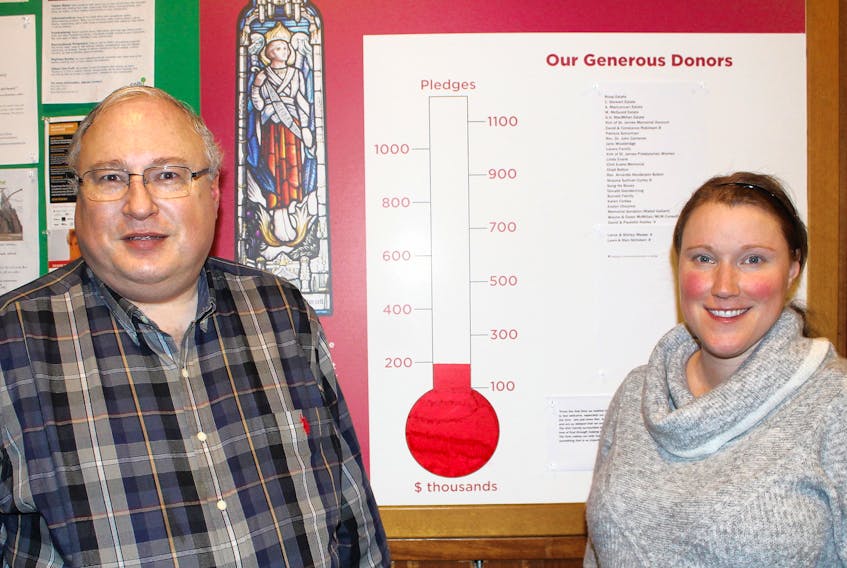 David Robinson, the action clerk of session, and Rev. Amanda Henderson-Bolton of the Kirk of St. James speak about the newly launched $1-million capital campaign to restore the historic downtown Charlottetown church.