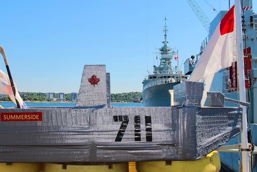 Crew from the HMCS Summerside are looking for redemption after their cardboard boat was the first to sink at last year’s cardboard boat races at the Summerside Lobster Carnival.
