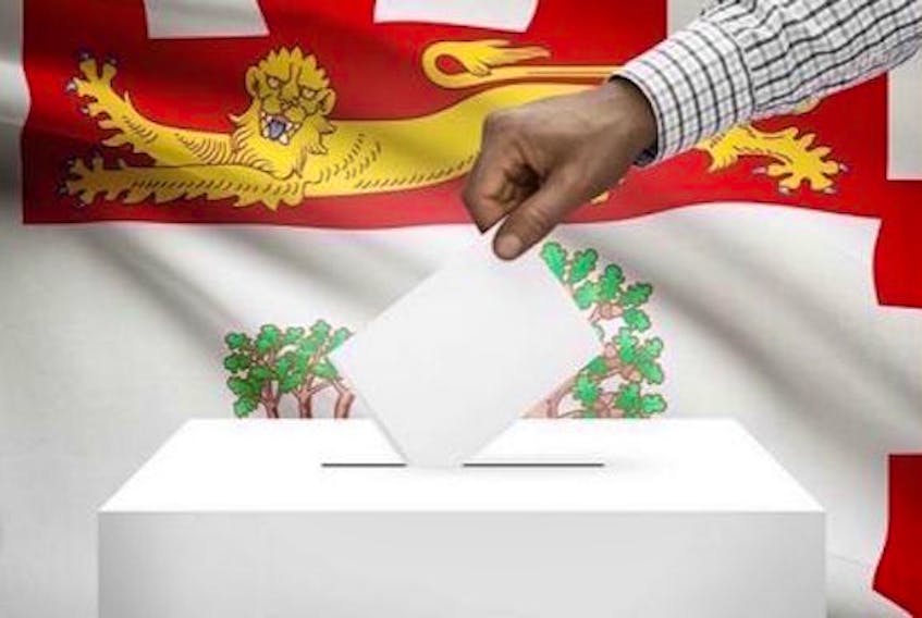 Graphic depicts P.E.I. voter casting ballot
(File graphic)