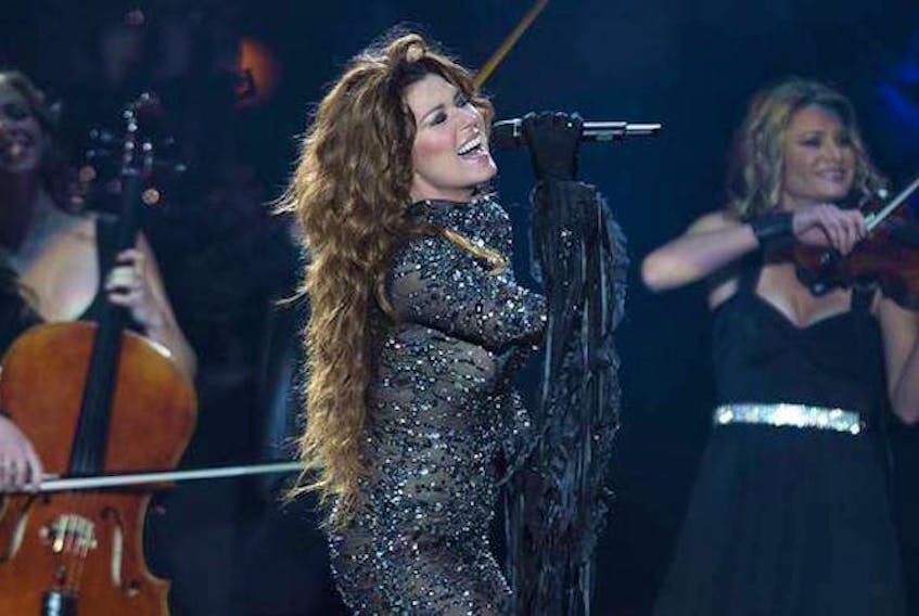 Shania Twain performs at the P.E.I. 2014 Founders Week Concert at the Charlottetown Events Grounds, one of dozens of events celebrating the Island’s role in Confederation. Twain drew more than 27,000 fans to her first P.E.I. concert.

(The Guardian file photo)