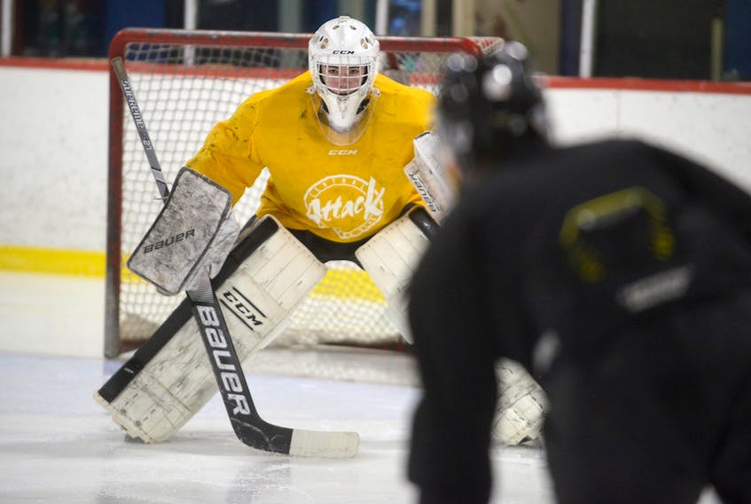 Jack Howatt is the Central Attack’s second-year goalie.