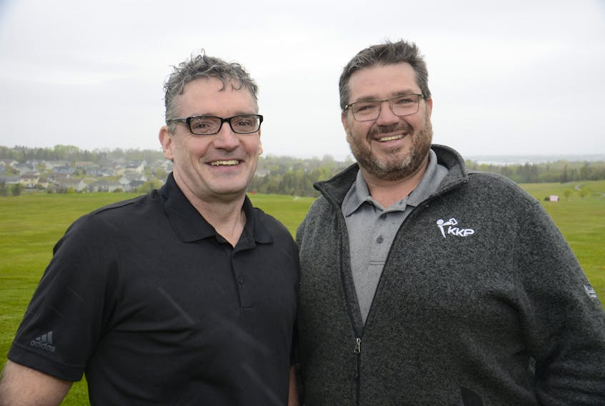 Trent Birt, left, and Shawn MacKenzie are looking forward to this year’s P.E.I. Golf Classic July 12 at Fox Meadow Golf Course in Stratford.