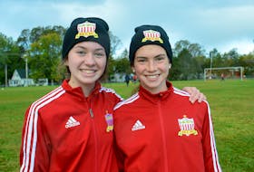 Lydia Hamill, left, and Sarah MacEachern will compete with P.E.I. F.C. at the Canada Soccer Toyota National Championships Under-15 Cup this week in Edmonton.