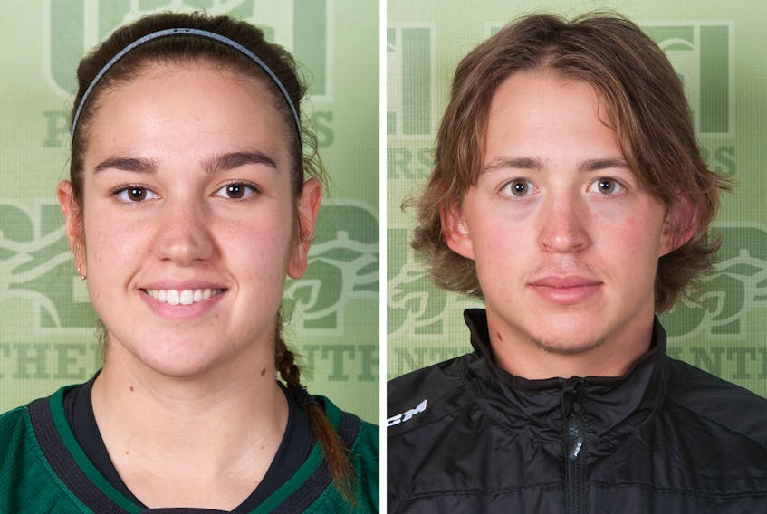 Carolina Del Santo and Owen Headrick are student-athletes at UPEI.