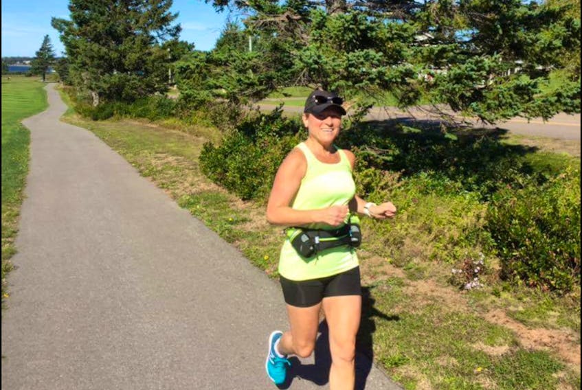 Odette Gallant runs a in 24K training session in early October in Brackley prepping for her first P.E.I. Marathon.